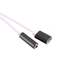 USB-C / Type-C Male to 3.5mm Female & Type-C Female Audio Adapter(Black)