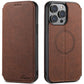 Suteni J06 Multifunctional Leather Magnetic Magsafe Phone Case, For iPhone 14 Pro Max