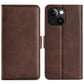 Dual-side Magnetic Buckle Horizontal Flip Leather Phone Case, For iPhone 16, For iPhone 15 Pro Max, For iPhone 15 Pro, For iPhone 15 Plus