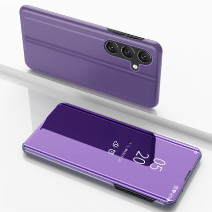 Plated Mirror Horizontal Flip Leather Phone Case with Holder, For Samsung Galaxy S26 Ultra 5G, For Samsung Galaxy S26 5G, For Samsung Galaxy A57 5G