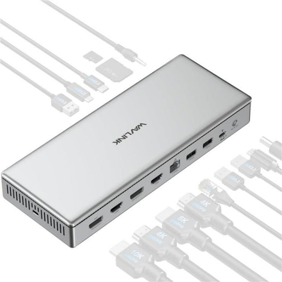 WAVLINK WL-UG75PD1-DH2 USB-C / Type-C Displaylink DL7400 Docking Station Support Quad Display, UG75PD1-DH2