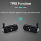 T&G TG182 Portable Column Wireless Stereo Music Box Solar Power waterproof USB AUX FM radio super bass