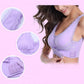Front Cross Side Buckle Wireless Lace Bra Breathable Sport For Women, Size:L(Black)