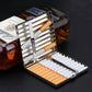 Double-gun Copper Corrugated Cigarette Case, Capacity:16 PCS Gold
