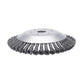 Lawn Mower Twisted Grass Wheel Steel Wire Grass Head Weeding Tray, Size:6 Inches