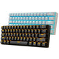 RK61 61 Keys Bluetooth / 2.4G Wireless / USB Wired Three Modes Tablet Mobile Gaming Mechanical Keyboard, Cable Length: 1.5m, Style:Tea Shaft(Black)