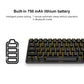 RK61 61 Keys Bluetooth / 2.4G Wireless / USB Wired Three Modes Tablet Mobile Gaming Mechanical Keyboard, Cable Length: 1.5m, Style:Tea Shaft(Black)