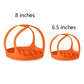 Silicone Steamer Egg Cooker Silicone Steamer Basket, Size:8 Inches(Orange)