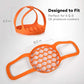 Silicone Steamer Egg Cooker Silicone Steamer Basket, Size:8 Inches(Orange)
