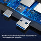 T0409 Multifunctional USB 3.0 HUB Docking Station Network Cable Interface Converter For Microsoft Surface Pro 7(with Network Port)