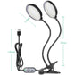 LED Plant Growth Lamp USB Remote Control Clip Waterproof Full Spectral Natural White Seedling Planting Light, Power: 60W Four Head