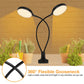 LED Plant Growth Lamp USB Remote Control Clip Waterproof Full Spectral Natural White Seedling Planting Light, Power: 60W Four Head