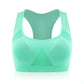 High Stretch Breathable Top Fitness Women Padded Sports Bra, Size:M (Green)