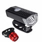 Bicycle Highlight USB Rechargeable Lamp Waterproof Bicycle Headlight Taillight Set(Headlight + Taillight)