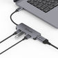 QGeeM UH04-1 4 In 1 USB 3.0 Multifunction Type-C Extension HUB Adapter(Silver Gray)