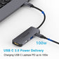 QGeeM UH04-1 4 In 1 USB 3.0 Multifunction Type-C Extension HUB Adapter(Silver Gray)