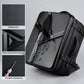 Large-capacity Waterproof Expandable Hard Shell Backpack with USB Charging Hole(162 Black)