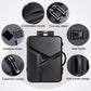 Large-capacity Waterproof Expandable Hard Shell Backpack with USB Charging Hole(162 Black)