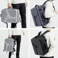 Large-capacity Waterproof Expandable Hard Shell Backpack with USB Charging Hole(162 Black)
