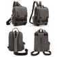 Outdoor Travel Messenger Canvas Chest Bag, Color: Brown