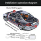 R0003 LED Fill Light External Reversing Video Camera HD  CCD Car Camera 12 Lights Camera(P System)