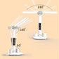 LED Intelligent Digital Display Foldable Desk Lamp, Style: Double Head Charging 3200mAh