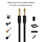 0.5m JINGHUA 6.5mm Audio Cable Male to Male Microphone Instrument Tuning Cable