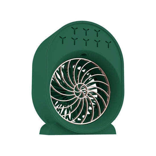 USB Spray Humidification Air Conditioning Fan Small Portable Desktop Air Cooler, Style: Charging (Green)