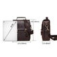 HUMERPAUL Leather Crossbody Bag Men Leather Backpack Shoulder Bag(Brown)