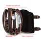HUMERPAUL Leather Crossbody Bag Men Leather Backpack Shoulder Bag(Brown)