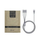 ROMOSS CB25 3 In 1 3.5A  8 Pin + Micro USB + Type C/USB-C Cable 1.5m(Space Gray)