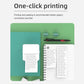X6 200DPI Student Homework Printer Bluetooth Inkless Pocket Printer White 5 Printer Papers+5 Stickers + 3 Color Papers
