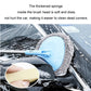 Car Chenille Curved Handle Telescopic Car Wash Soft Bristle Mop(Blue)