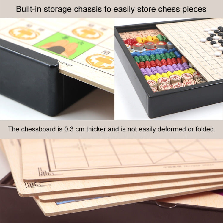 10 in 1 Wooden Multifunctional Parent-Child Interactive Children Educational Chessboard Toy Set