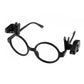 2 PCS Mini LED Flashlight Adjustable Eyeglass Clip Light Reading Ligh(Black)