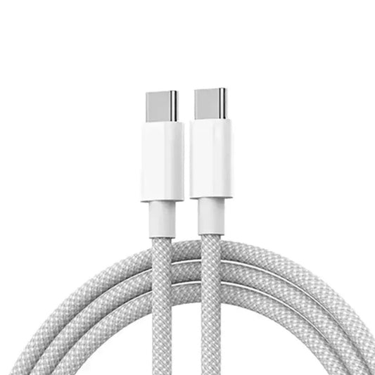 USB Type C to C Braided Data Charging Cable 1M 30W (AAA) for iPhone, Samsung, Macbooks