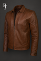 PT Brown Leather Jacket for Men