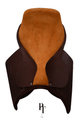 The Valencia - Polo Saddle in Dark Brown & Signature Orange