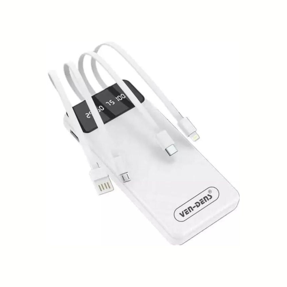 Portable Power Bank 10000mAh – 3 in 1 Fast Charger with 4 Cables