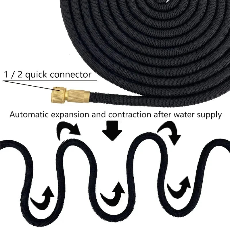New Expandable Magic Hose High Pressure Car Wash Hose with Spray Gun Set Outdoor Watering Irrigation Tool Garden Hose