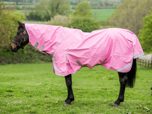 0g Detachable Neck Turnout Rug - Baby Pink