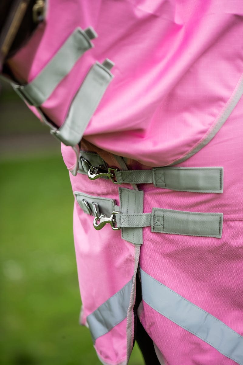 100g Detachable Neck Turnout Rug - Baby Pink