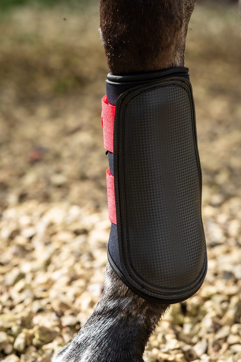 Double Locking Brushing Boots - Red