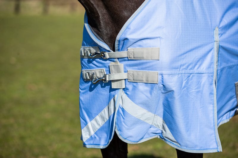 100g Detachable Neck Turnout Rug - Cornflower